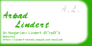 arpad lindert business card